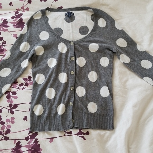 Cute Grey Fall Cotton Sweater American Eagle - Picture 3 of 4